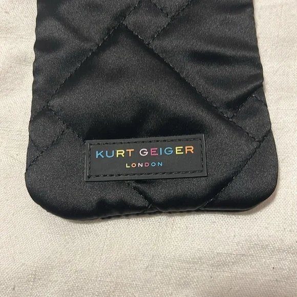 NWT Kurt Geiger London Women’s Recycled Phone Holder Crossbody Bag in Black - Picture 6 of 7